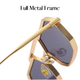 OCTO Series Metal Frame Octagon Sunglasses - Gold OCTO Series Metal Frame Octagon Sunglasses - Gold