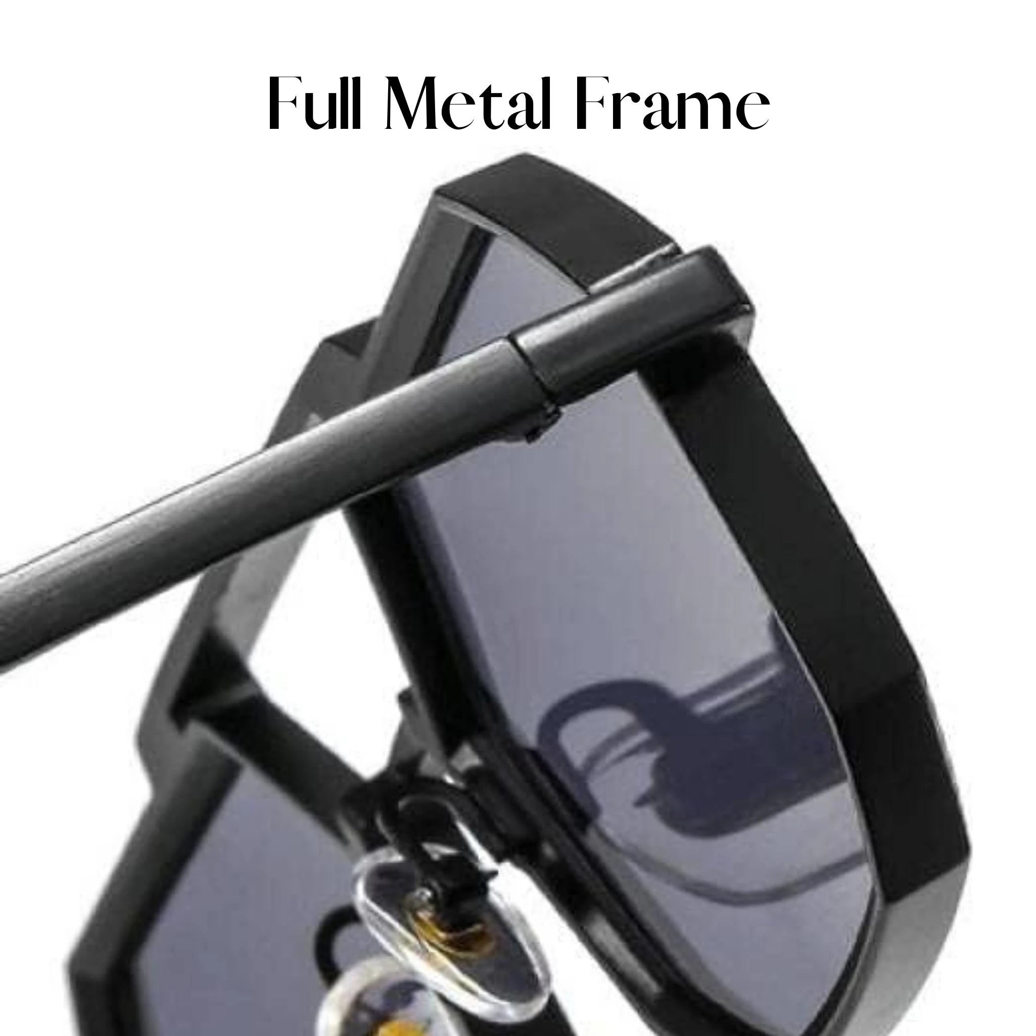OCTO Series Metal Frame Octagon Sunglasses - Black OCTO Series Metal Frame Octagon Sunglasses - Black