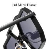 OCTO Series Metal Frame Octagon Sunglasses - Black OCTO Series Metal Frame Octagon Sunglasses - Black