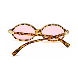 essntl series Retro Vintage 90s Oval Sunglasses For Men & Women - Leopard Rose essntl series Retro Vintage 90s Oval Sunglasses For Men & Women - Leopard Rose