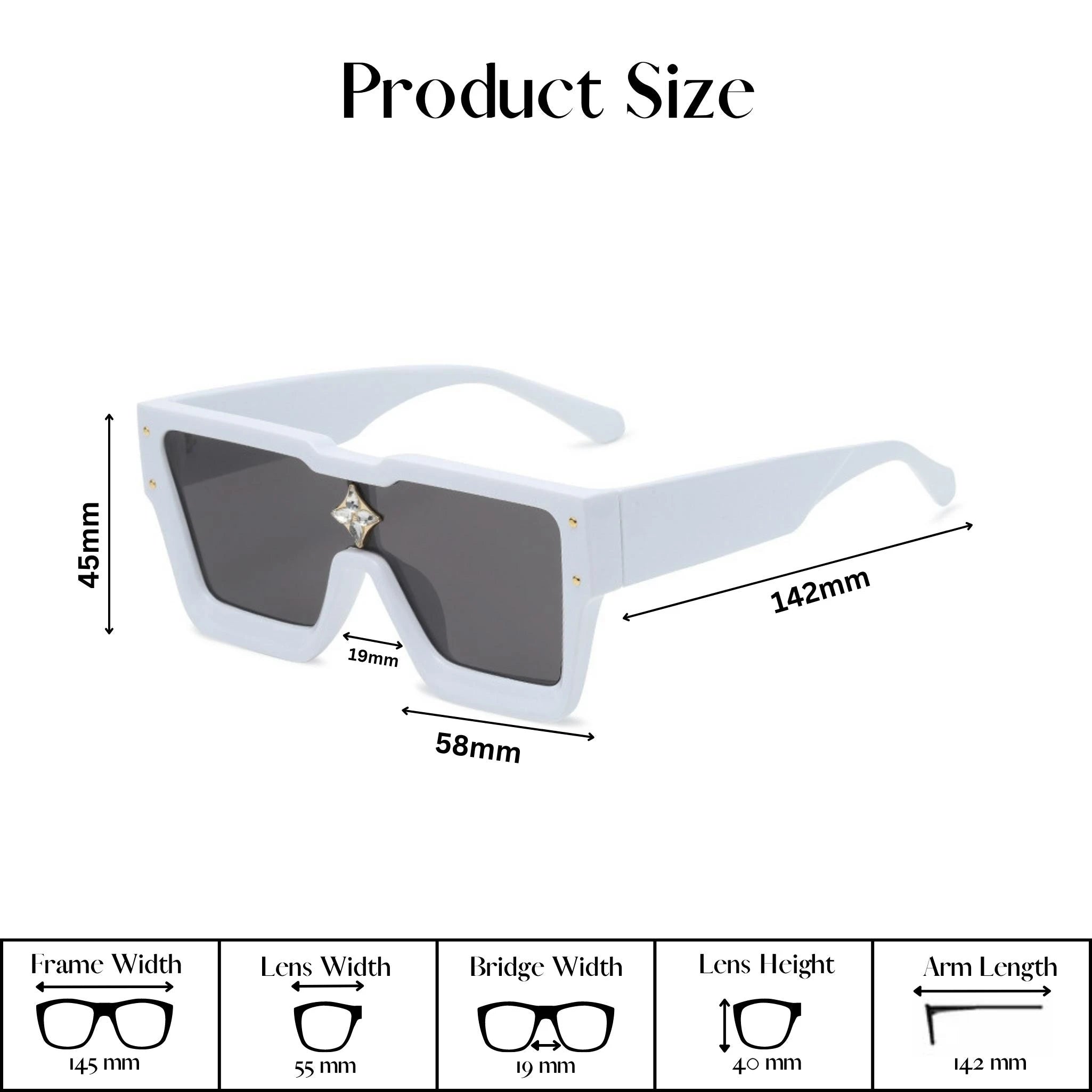 Monster Series Luxury Oversized Sunglasses - White Monster Series Luxury Oversized Sunglasses - White