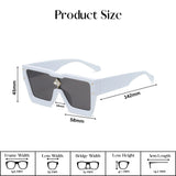 Monster Series Luxury Oversized Sunglasses - White Monster Series Luxury Oversized Sunglasses - White