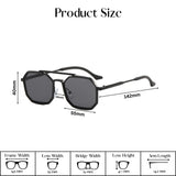OCTO Series Metal Frame Octagon Sunglasses - Black OCTO Series Metal Frame Octagon Sunglasses - Black