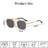 OCTO Series Metal Frame Octagon Sunglasses - Gold OCTO Series Metal Frame Octagon Sunglasses - Gold