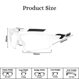 Futuristic Series Half Rim Sports Sunglasses - White Frame Clear Lenses Futuristic Series Half Rim Sports Sunglasses - White Frame Clear Lenses