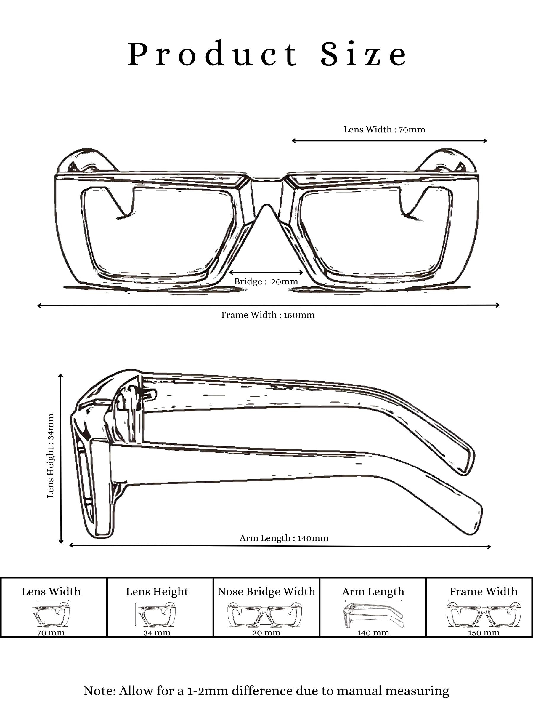 Futuristic Series Street Wear Y2K Rectangle Sunglasses - Cobalt Blue Futuristic Series Street Wear Y2K Rectangle Sunglasses - Cobalt Blue