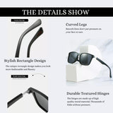 Klassic Series Rectangle Polarized & UV Protected Sunglasses Blue Frame & Brown Lenses Klassic Series Rectangle Polarized & UV Protected Sunglasses Blue Frame & Brown Lenses