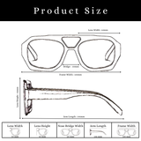 Rebel Retro Vintage 70s Hexagonal Aviator Double Bridge Sunglasses - Transparent Grey Rebel Retro Vintage 70s Hexagonal Aviator Double Bridge Sunglasses - Transparent Grey