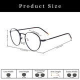 essntl series Vintage Round Computer Glasses For Men & Women Black Frame Clear Lenses essntl series Vintage Round Computer Glasses For Men & Women Black Frame Clear Lenses