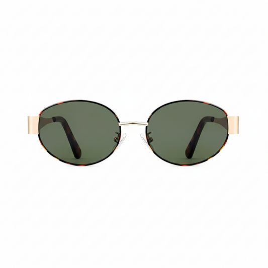 essntl Series Retro Oval 90s Sunglasses For Men & Women Wild Edit - Wild Fern