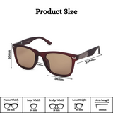 Klassic Series UV Protected Wayfarer Sunglasses - Matte Brown Frame Brown Lenses Klassic Series UV Protected Wayfarer Sunglasses - Matte Brown Frame Brown Lenses