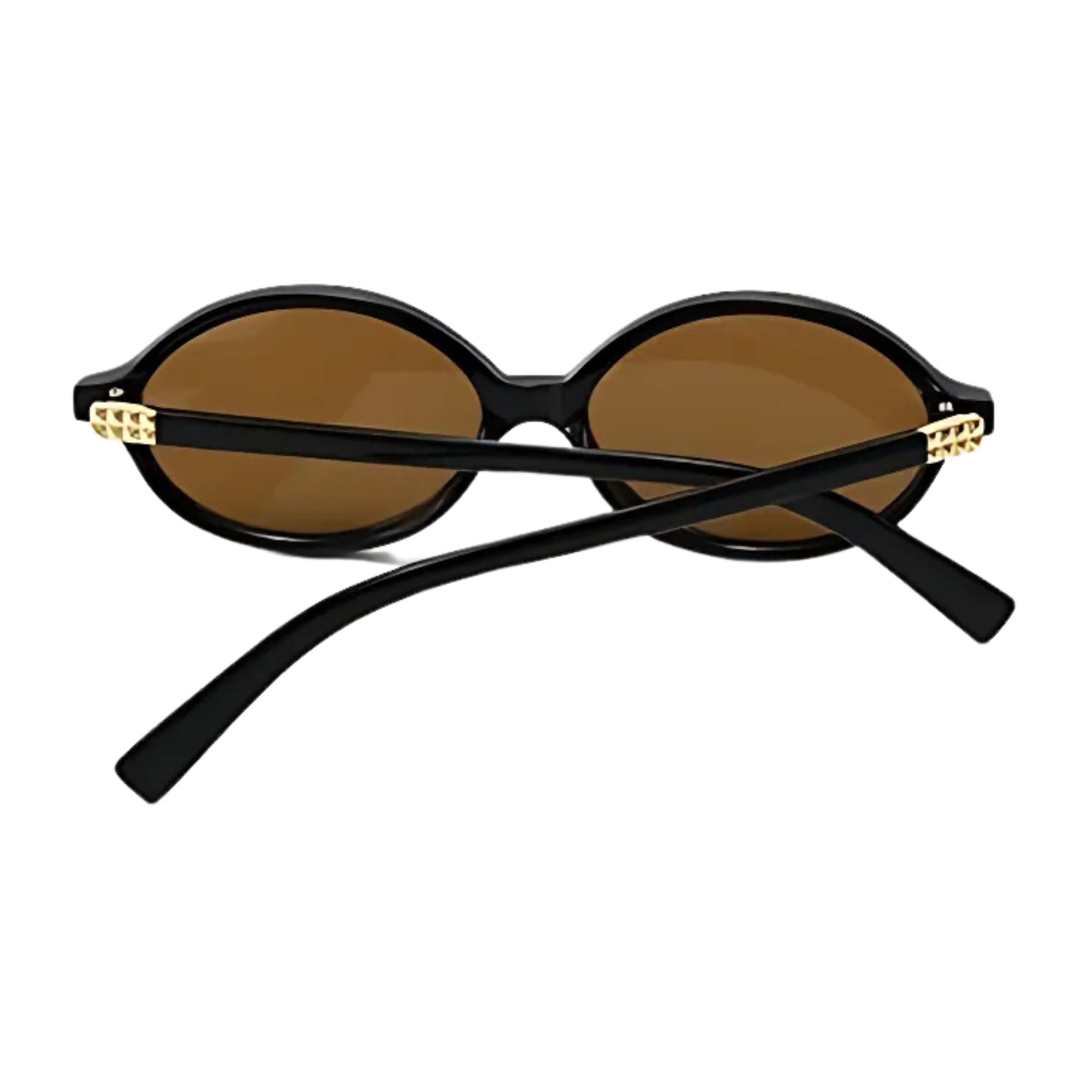 essntl series Retro Vintage 90s Oval Sunglasses For Men & Women - Black Brown essntl series Retro Vintage 90s Oval Sunglasses For Men & Women - Black Brown