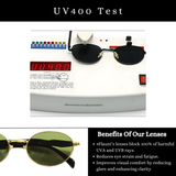 essntl Series Retro Oval Sunglasses For Men & Women - Emerald Green essntl Series Retro Oval Sunglasses For Men & Women - Emerald Green