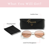essntl Series Retro Oval Sunglasses For Women & Men - Gold Pink essntl Series Retro Oval Sunglasses For Women & Men - Gold Pink