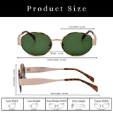 essntl Series Retro Oval 90s Sunglasses For Men & Women Wild Edit - Wild Fern essntl Series Retro Oval 90s Sunglasses For Men & Women Wild Edit - Wild Fern