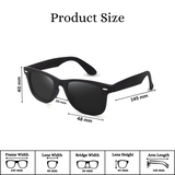 Klassic Series Polarized Wayfarer Sunglasses For Men & Women - (Matte Black) Klassic Series Polarized Wayfarer Sunglasses For Men & Women - (Matte Black)