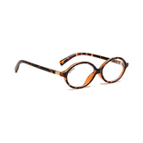 essntl series Retro Vintage 90s Oval Computer Glasses For Men & Women - Leopard Clear essntl series Retro Vintage 90s Oval Computer Glasses For Men & Women - Leopard Clear