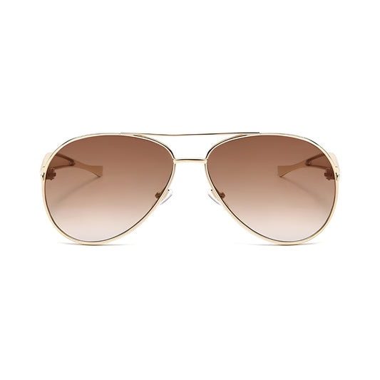 Aurelio Aviator Sunglasses - Gold Mocha