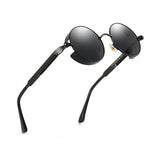 DISC Series Round Steampunk Sunglasses - Black DISC Series Round Steampunk Sunglasses - Black