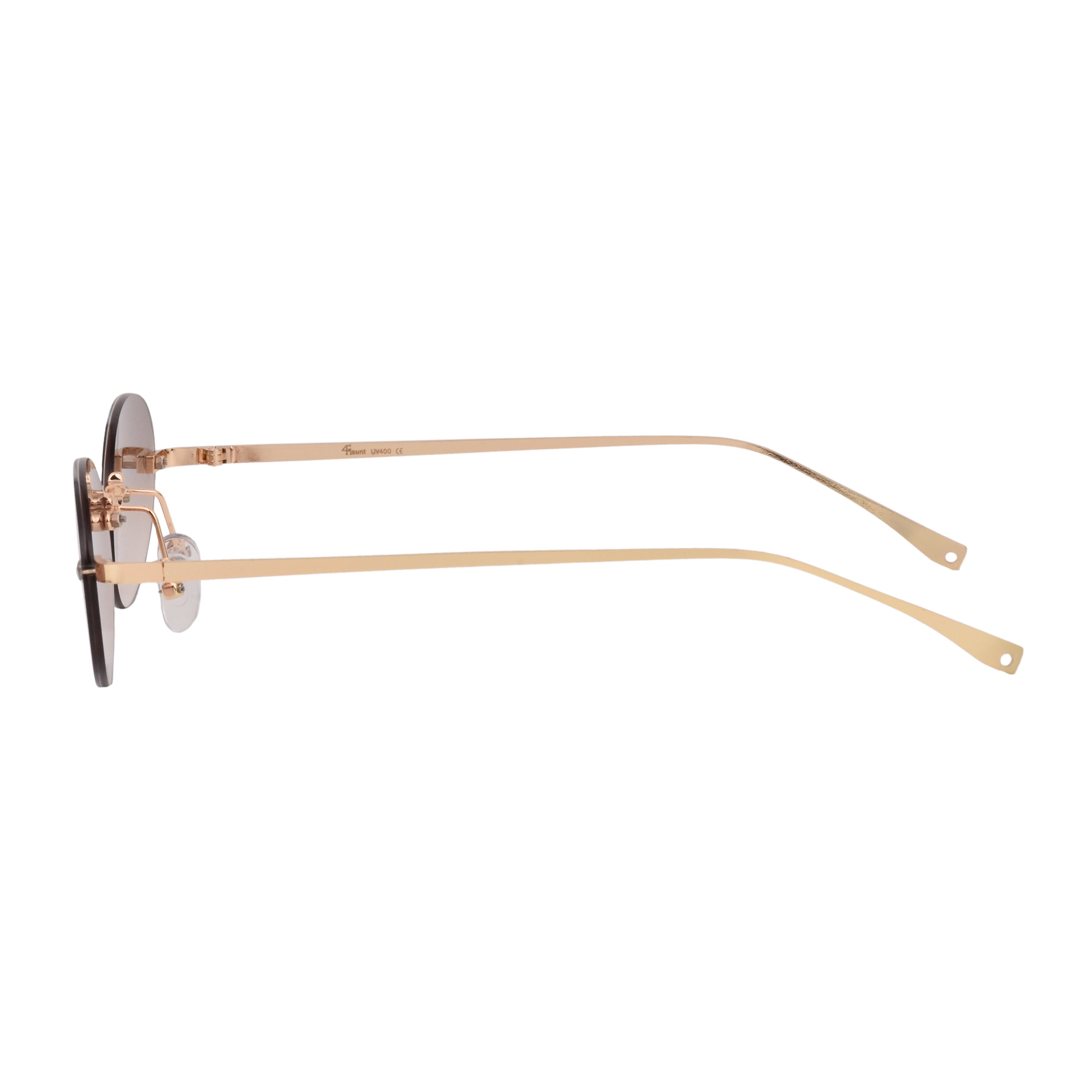 crush series Retro Vintage Rimless Oval Sunglasses With Heart Charms For Women - Caramel Charm crush series Retro Vintage Rimless Oval Sunglasses With Heart Charms For Women - Caramel Charm