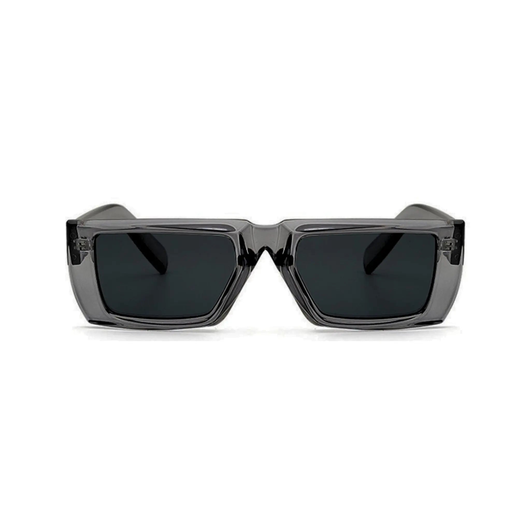 Futuristic Series Street Wear Y2K Rectangle Sunglasses - Slate Grey Futuristic Series Street Wear Y2K Rectangle Sunglasses - Slate Grey