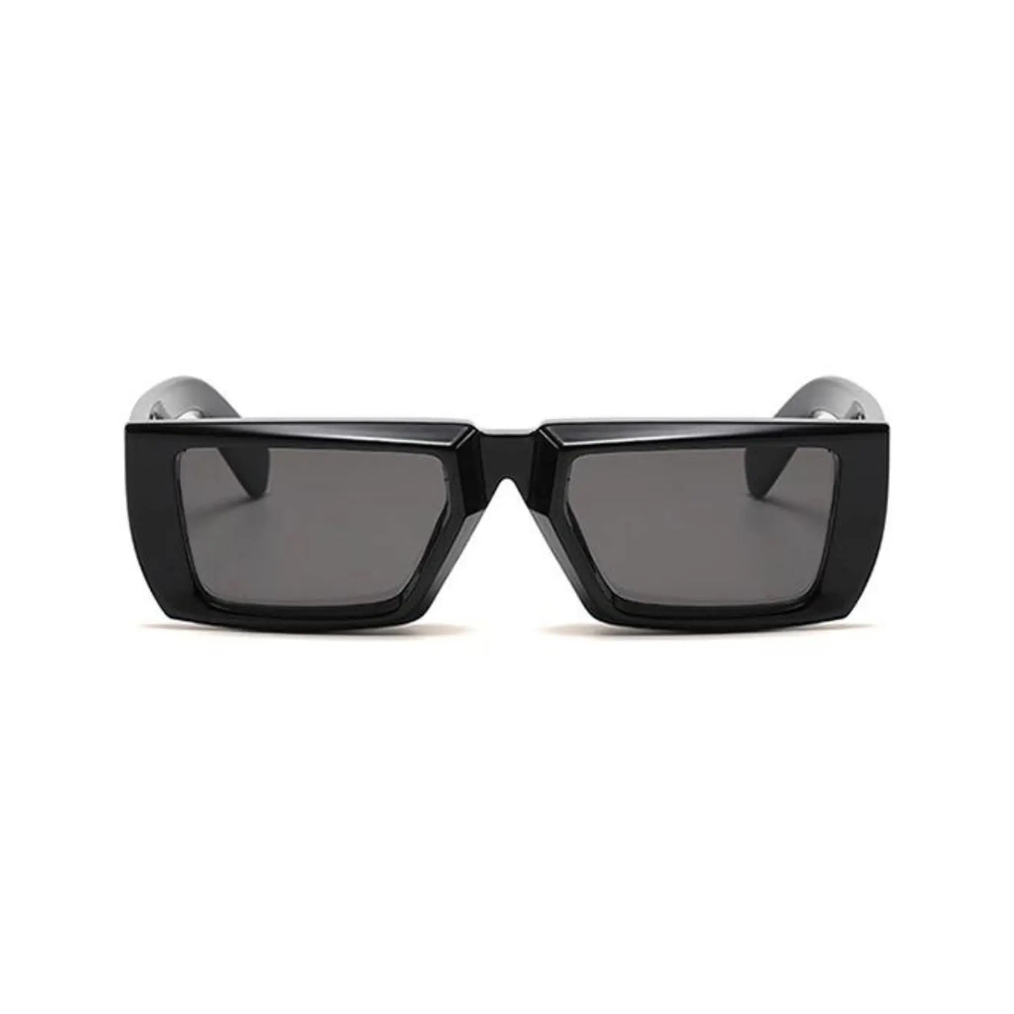 Futuristic Series Street Wear Y2K Rectangle Sunglasses - Onyx Black Futuristic Series Street Wear Y2K Rectangle Sunglasses - Onyx Black
