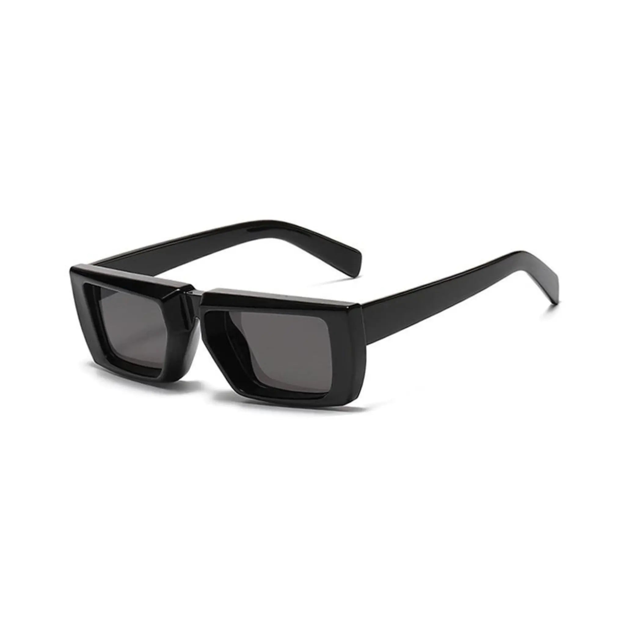 Futuristic Series Street Wear Y2K Rectangle Sunglasses - Onyx Black Futuristic Series Street Wear Y2K Rectangle Sunglasses - Onyx Black
