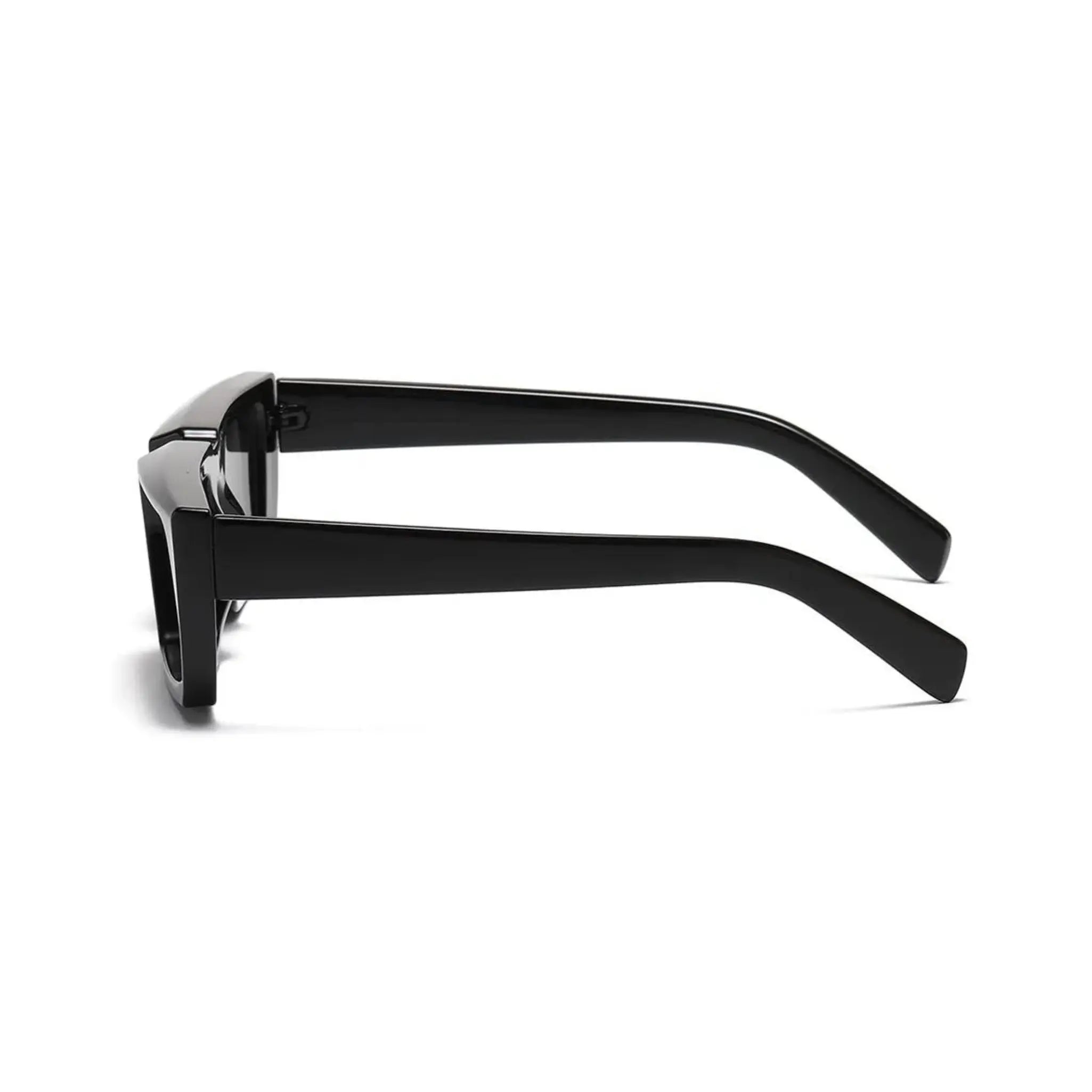 Futuristic Series Street Wear Y2K Rectangle Sunglasses - Onyx Black Futuristic Series Street Wear Y2K Rectangle Sunglasses - Onyx Black