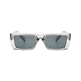 Futuristic Series Street Wear Y2K Rectangle Sunglasses - Crystal Grey Futuristic Series Street Wear Y2K Rectangle Sunglasses - Crystal Grey