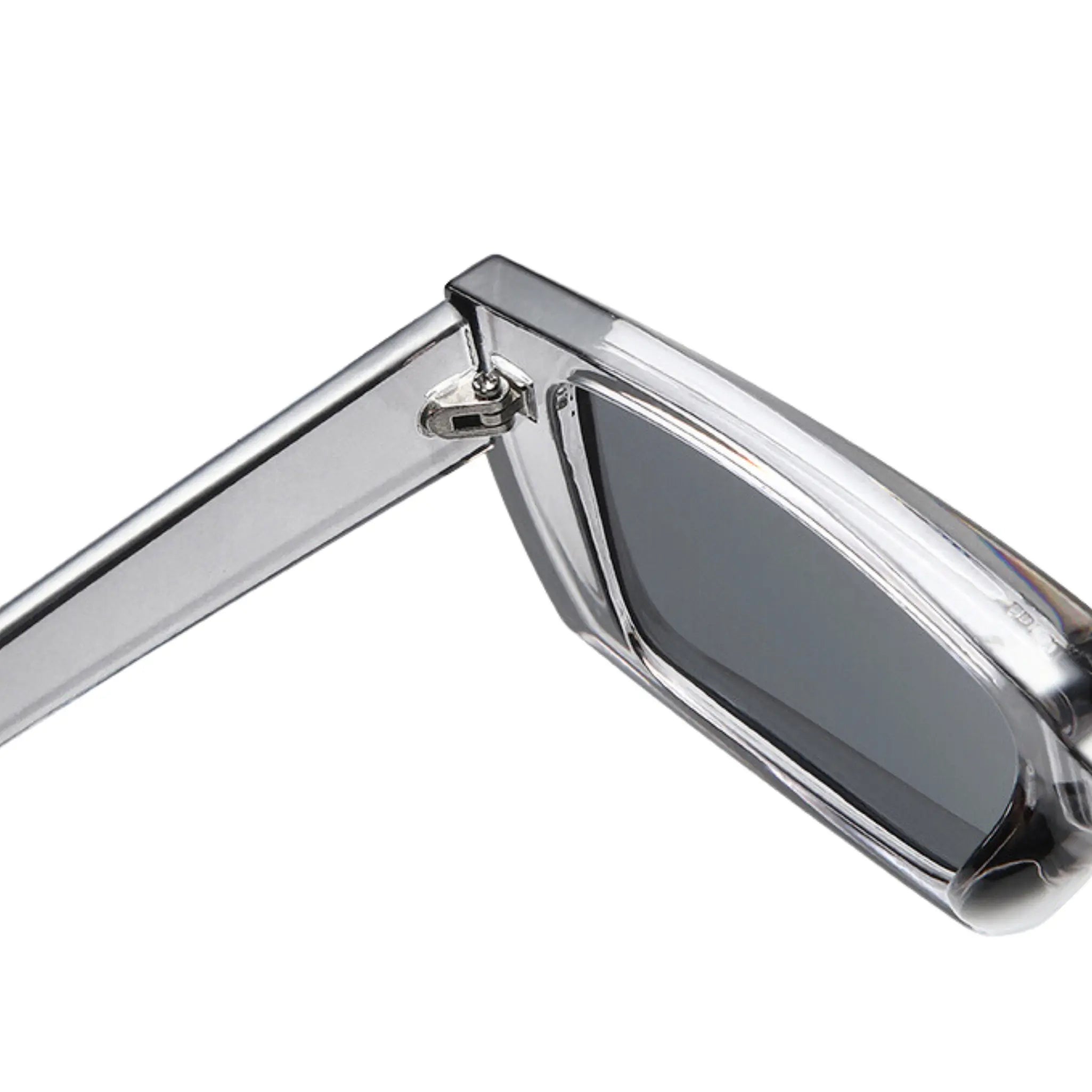 Futuristic Series Street Wear Y2K Rectangle Sunglasses - Crystal Grey Futuristic Series Street Wear Y2K Rectangle Sunglasses - Crystal Grey
