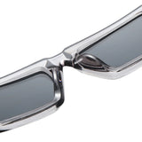 Futuristic Series Street Wear Y2K Rectangle Sunglasses - Crystal Grey Futuristic Series Street Wear Y2K Rectangle Sunglasses - Crystal Grey
