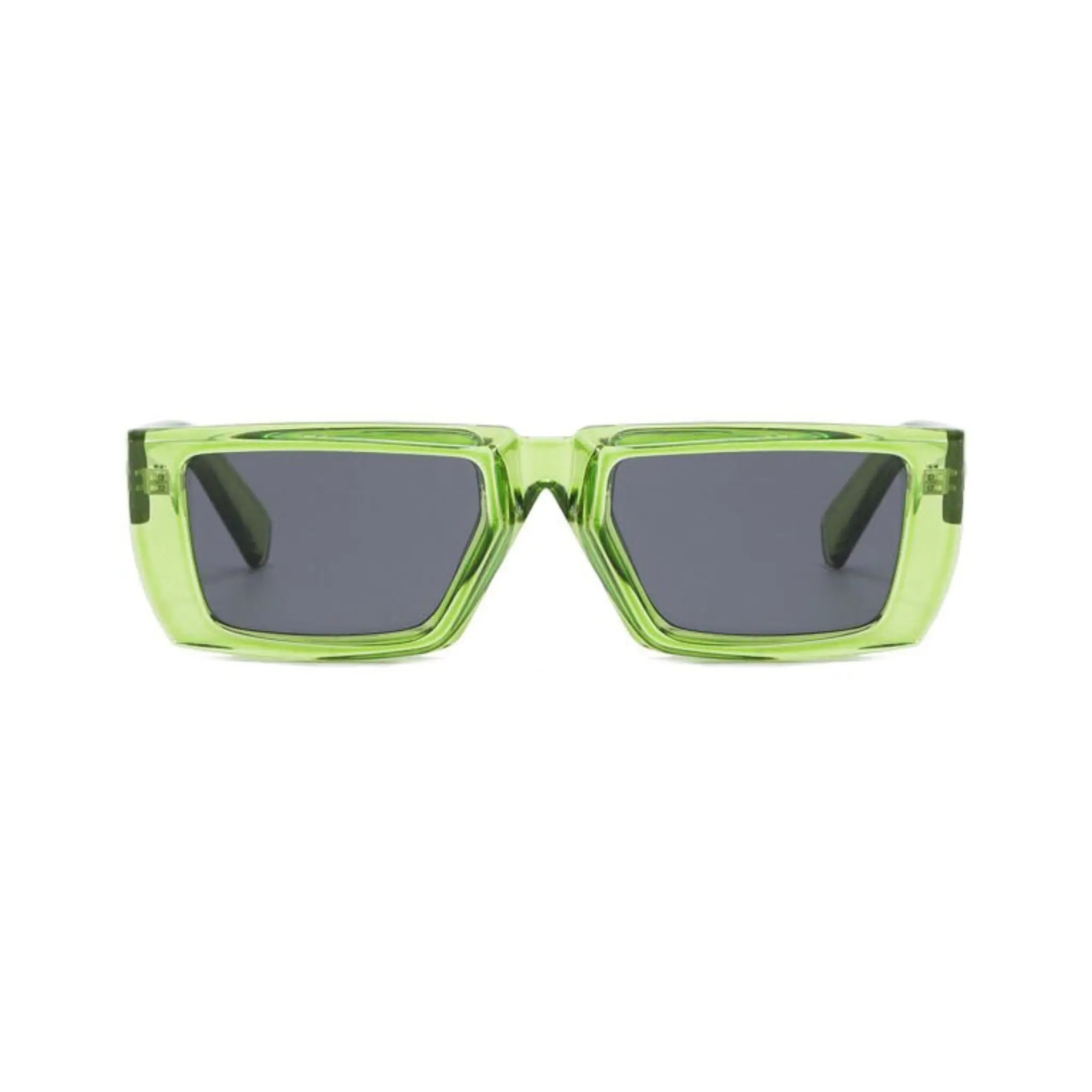 Futuristic Series Street Wear Y2K Rectangle Sunglasses - Neon Green Futuristic Series Street Wear Y2K Rectangle Sunglasses - Neon Green