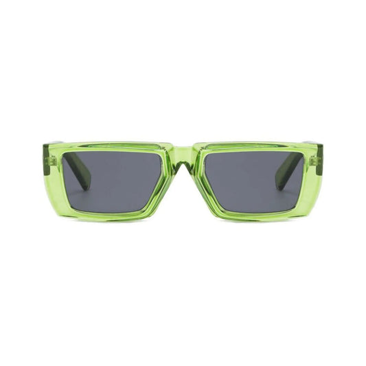 Futuristic Series Street Wear Y2K Rectangle Sunglasses - Neon Green