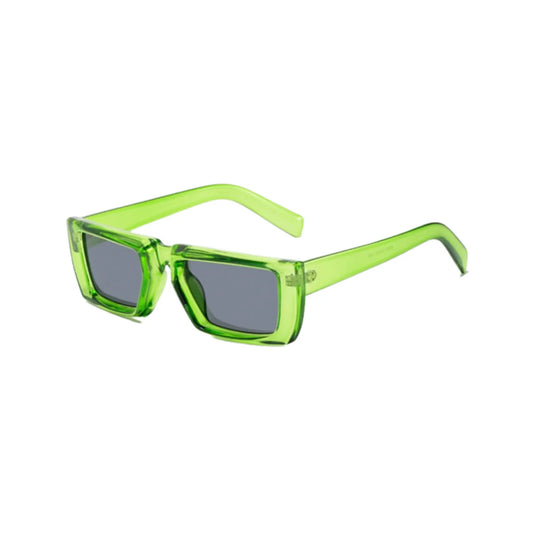 Futuristic Series Street Wear Y2K Rectangle Sunglasses - Neon Green