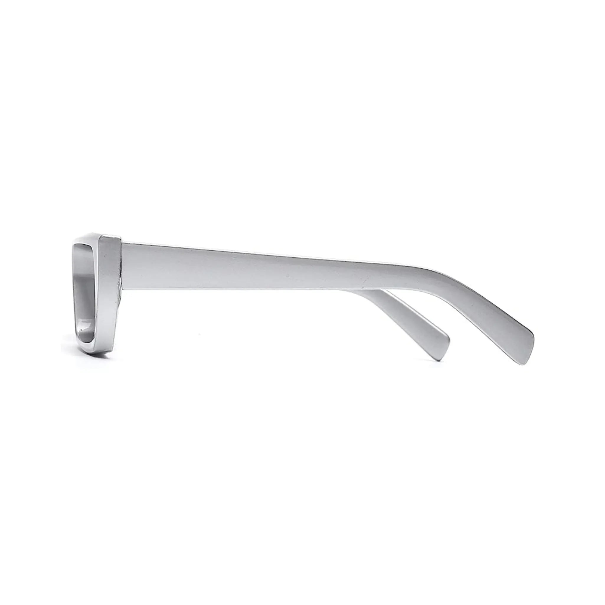 Futuristic Series Street Wear Y2K Rectangle Sunglasses - Stardust Steel Silver Futuristic Series Street Wear Y2K Rectangle Sunglasses - Stardust Steel Silver