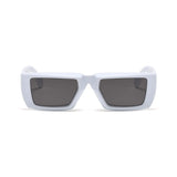 Futuristic Series Street Wear Y2K Rectangle Sunglasses - Luna Frost White Futuristic Series Street Wear Y2K Rectangle Sunglasses - Luna Frost White