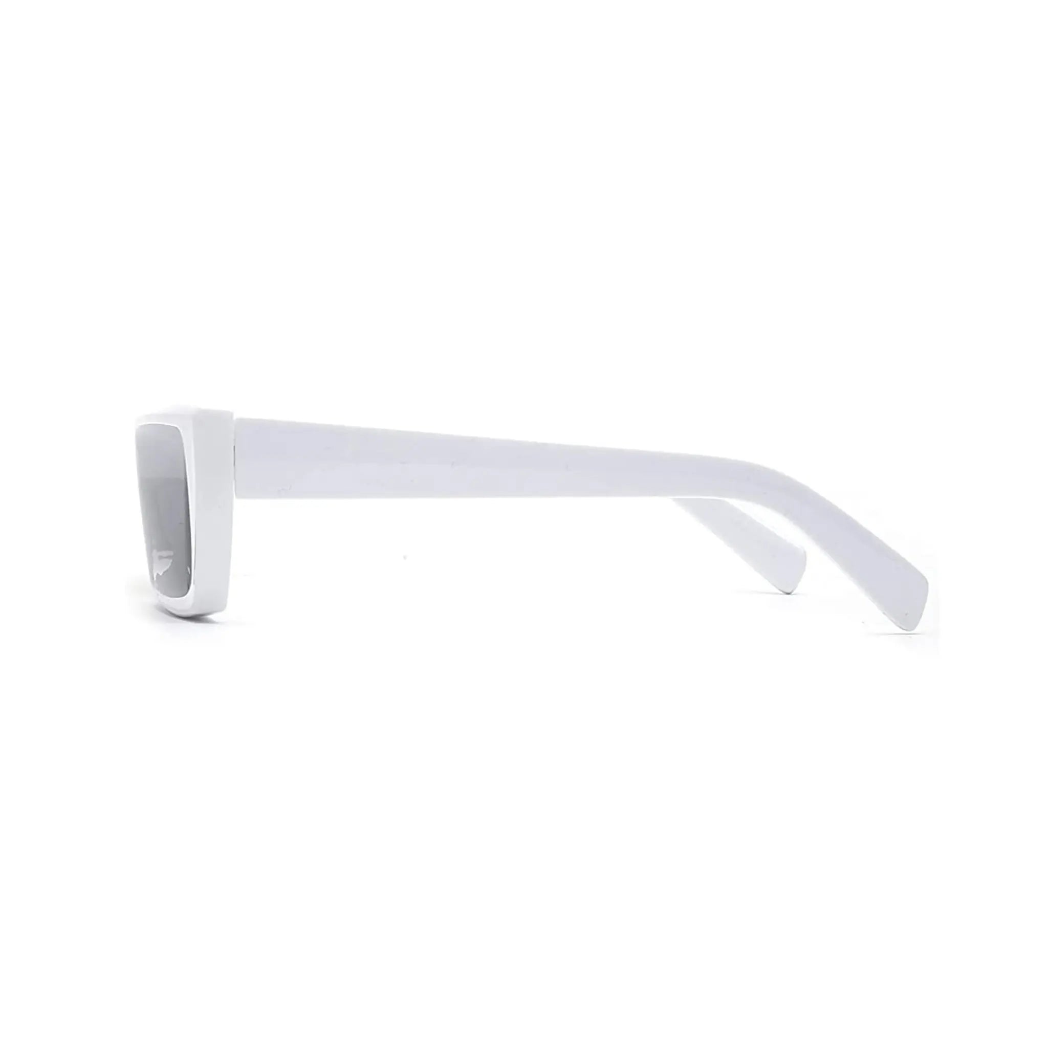 Futuristic Series Street Wear Y2K Rectangle Sunglasses - Luna Frost White Futuristic Series Street Wear Y2K Rectangle Sunglasses - Luna Frost White