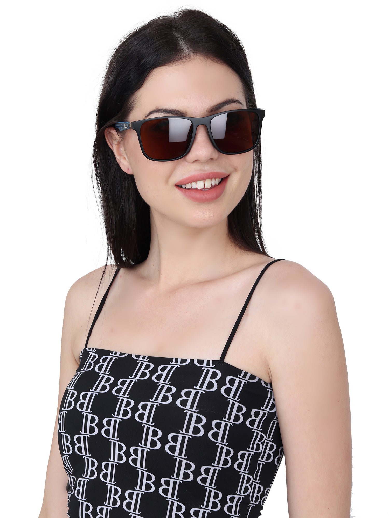 Klassic Series Rectangle Polarized & UV Protected Sunglasses Blue Frame & Brown Lenses Klassic Series Rectangle Polarized & UV Protected Sunglasses Blue Frame & Brown Lenses