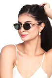 essntl Series Retro Oval Sunglasses For Women & Men - Gold Green essntl Series Retro Oval Sunglasses For Women & Men - Gold Green