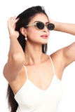 essntl Series Retro Oval Sunglasses For Women & Men - Gold Green essntl Series Retro Oval Sunglasses For Women & Men - Gold Green