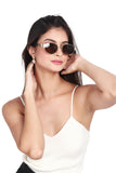 essntl Series Retro Oval Sunglasses For Women & Men - Gold Frame Brown Lenses essntl Series Retro Oval Sunglasses For Women & Men - Gold Frame Brown Lenses