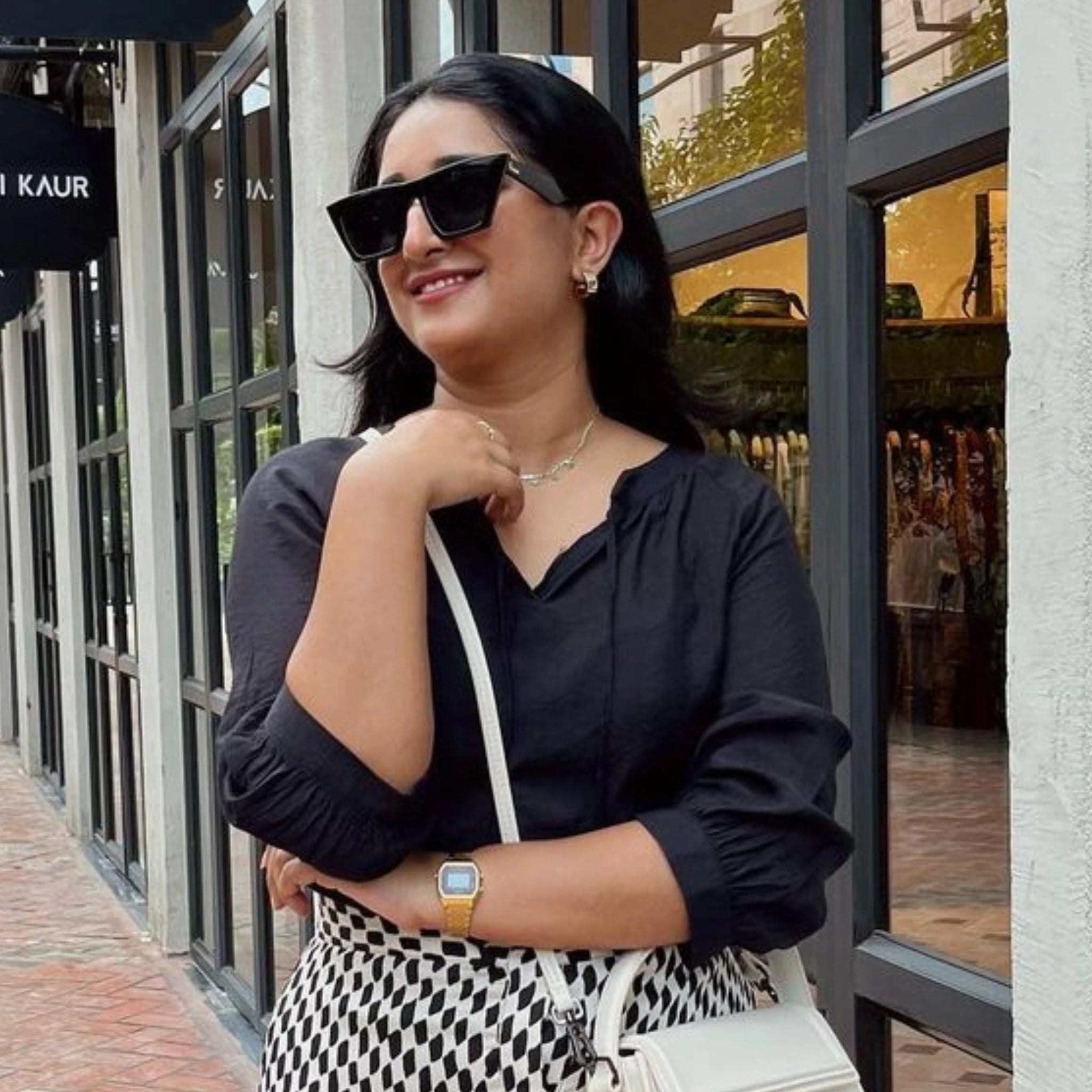 Flat Top Cateye Sunglasses For Women - White Flat Top Cateye Sunglasses For Women - White