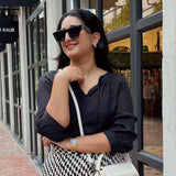 Flat Top Cateye Sunglasses For Women - White Flat Top Cateye Sunglasses For Women - White