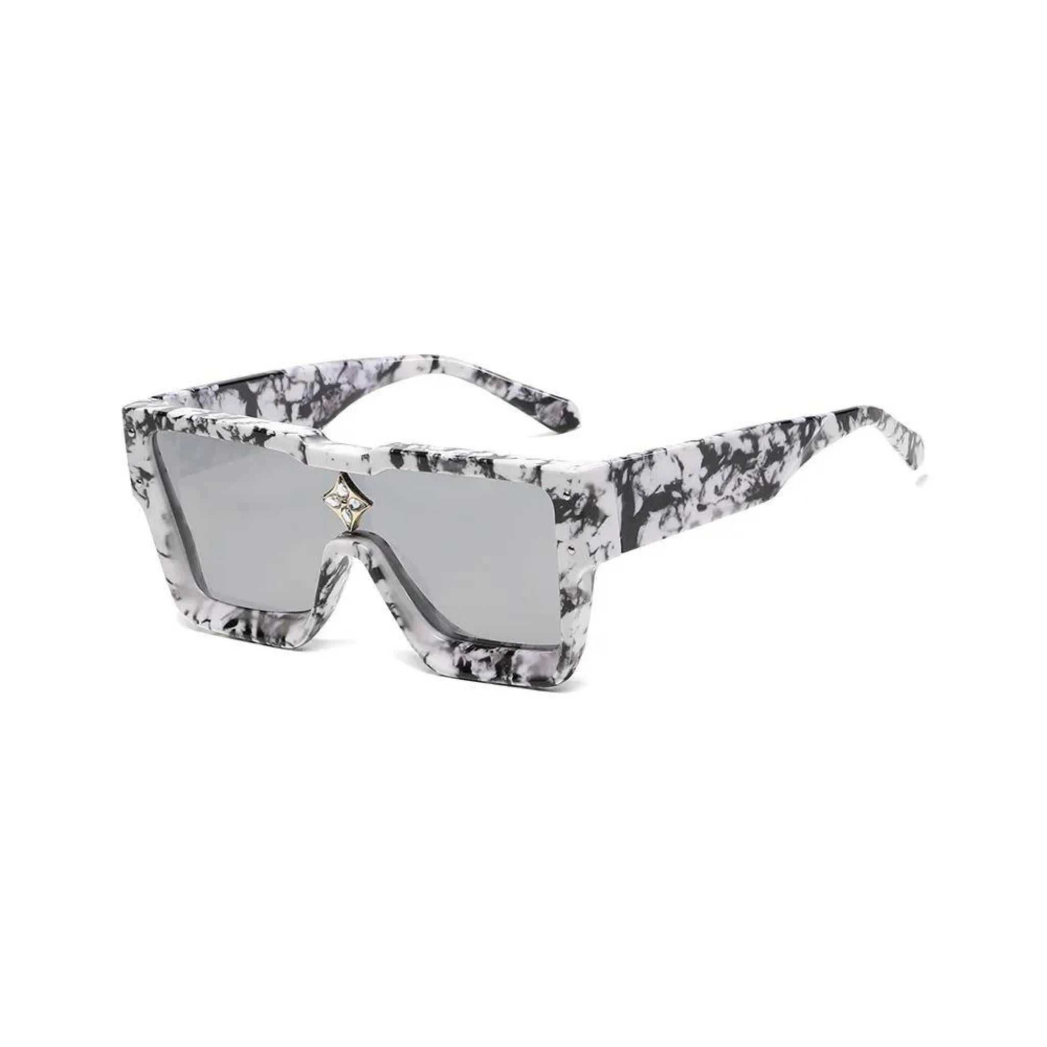 Monster Series Luxury Oversized Sunglasses - Marble Print Monster Series Luxury Oversized Sunglasses - Marble Print