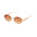 essntl Series Retro Oval Sunglasses For Women & Men - Gold Frame Gradient Brown Lenses essntl Series Retro Oval Sunglasses For Women & Men - Gold Frame Gradient Brown Lenses