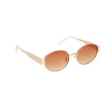 essntl Series Retro Oval Sunglasses For Women & Men - Gold Frame Gradient Brown Lenses essntl Series Retro Oval Sunglasses For Women & Men - Gold Frame Gradient Brown Lenses