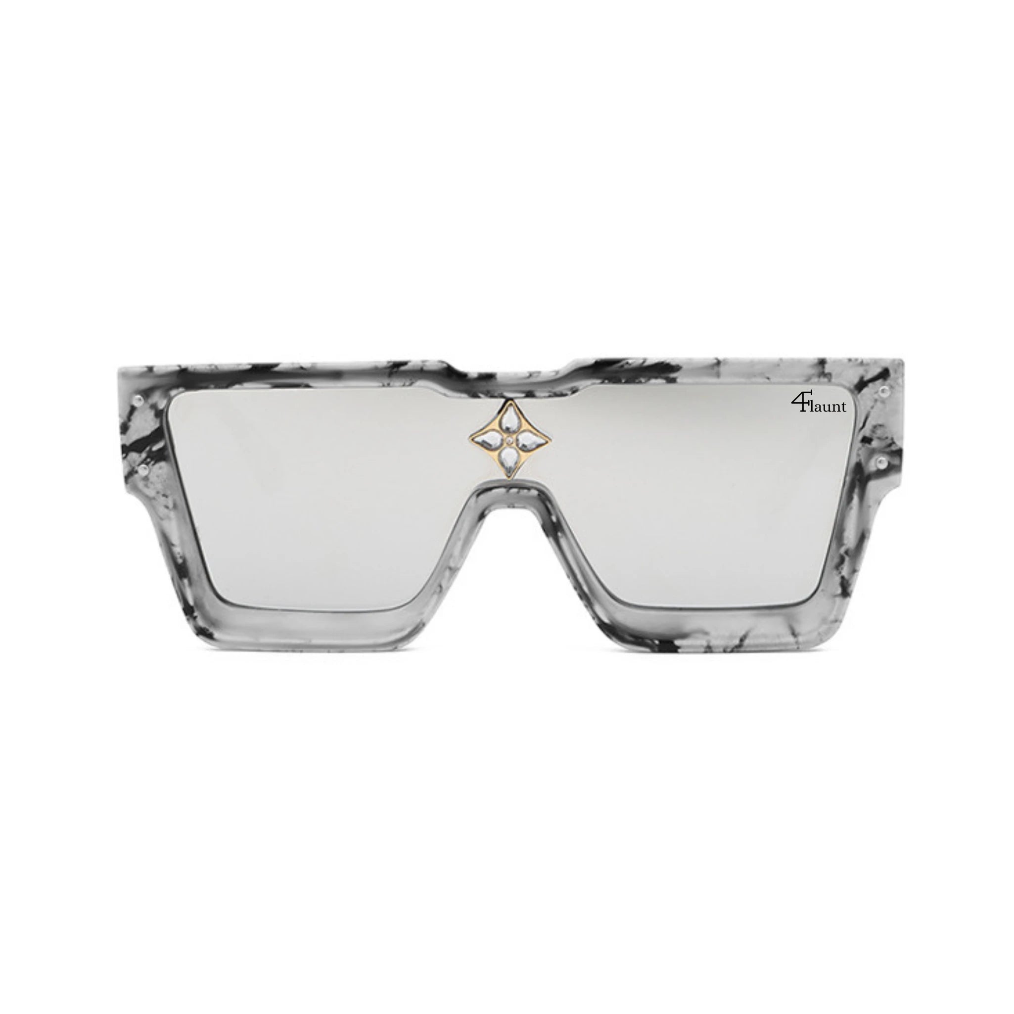 Monster Series Luxury Oversized Sunglasses - Marble Print Monster Series Luxury Oversized Sunglasses - Marble Print