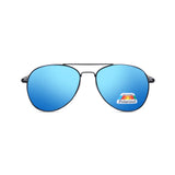 PoshPilot Klassic Series Polarized Aviator Sunglasses For Men & Women - Black Frame Blue Mirrored Lens PoshPilot Klassic Series Polarized Aviator Sunglasses For Men & Women - Black Frame Blue Mirrored Lens
