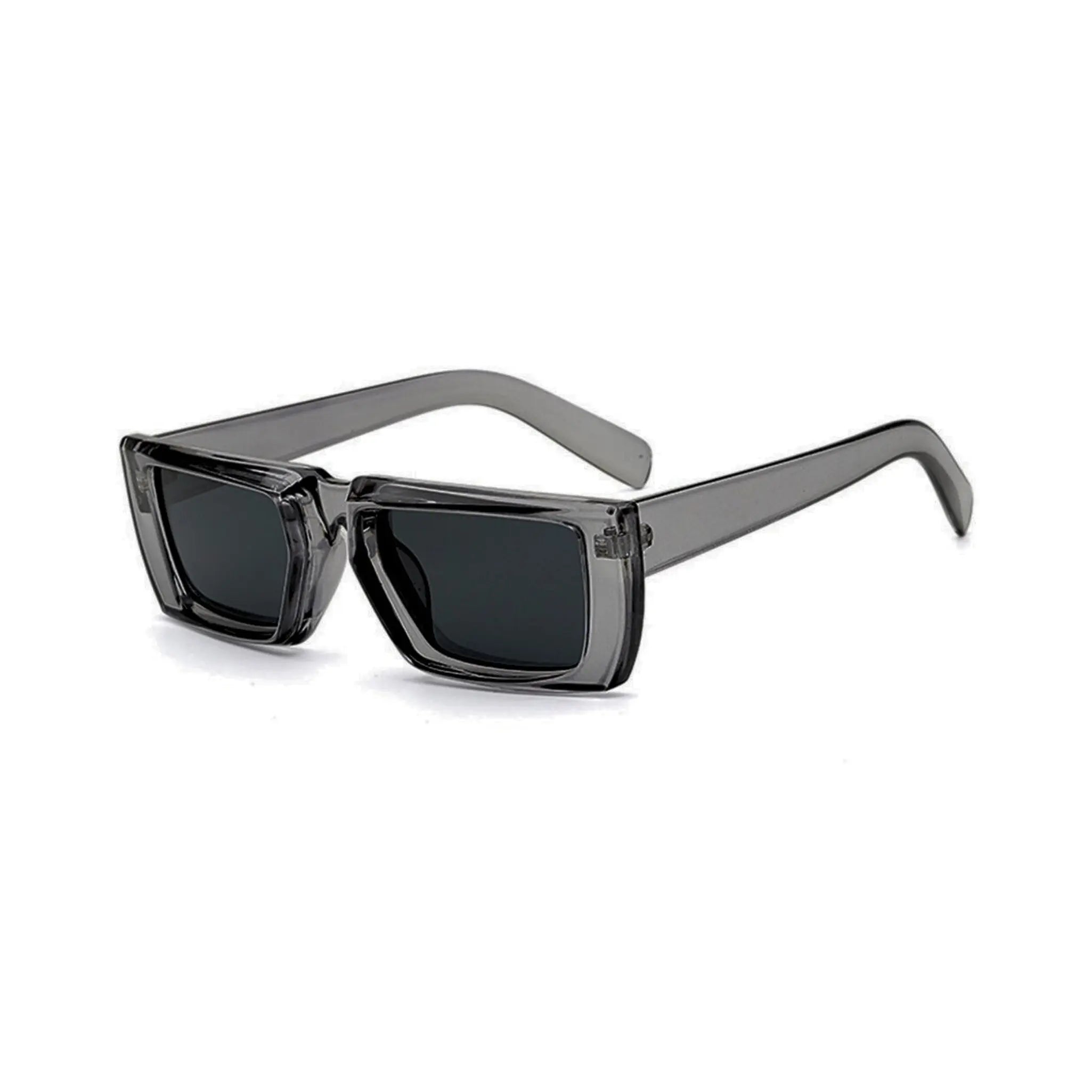 Futuristic Series Street Wear Y2K Rectangle Sunglasses - Slate Grey Futuristic Series Street Wear Y2K Rectangle Sunglasses - Slate Grey