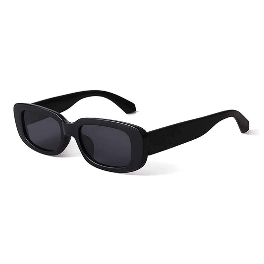 Rectro Series Retro Rectangular Sunglasses - Black